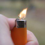 lighted butane lighter: Butane lighters work great when they work! They can't be depended on in survival situations.