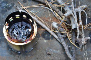 The biomass Solo Stove takes very little fuel to boil water. (Pantenburg photo)