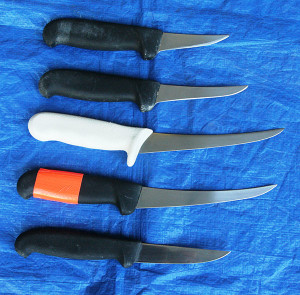 Fillet/boning knives should have different length blades for different jobs.