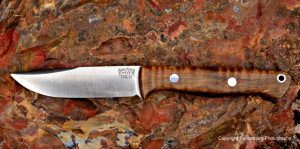 Bark River Gunny with a curly maple handle