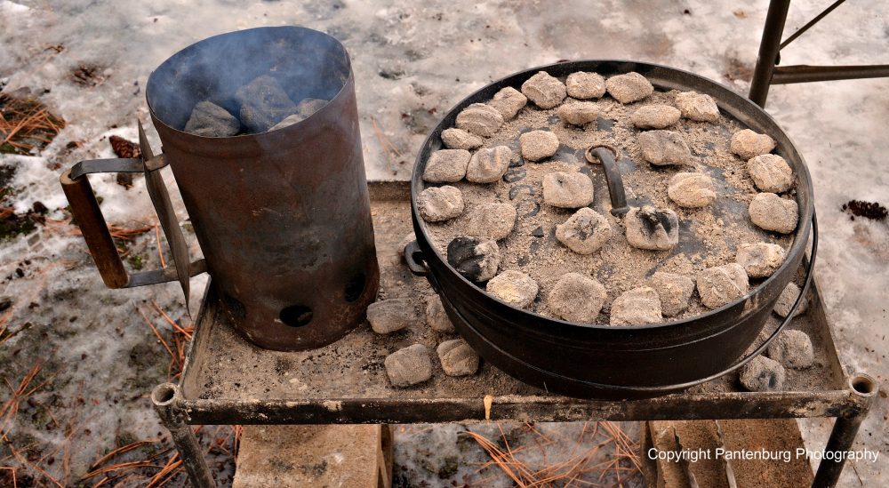 Dutch oven cooking is an efficient way to cook food for large groups of people.