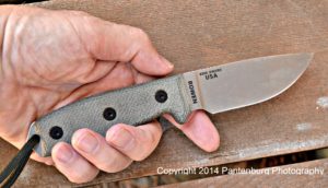 The choil on this ESEE-3 blade is not necessary or useful.