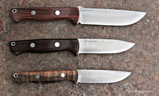 Bravo family: From top: 1.25 LT, modified Gunny/Bravo LT and Gunny. I'm partial to wood handles.