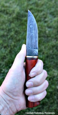 Jesse Hemphill custom Damascus, Damascus steel, best deer hunting knife