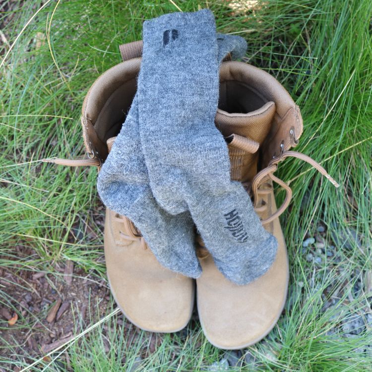 pair of Lem's boots with Hollow Socks